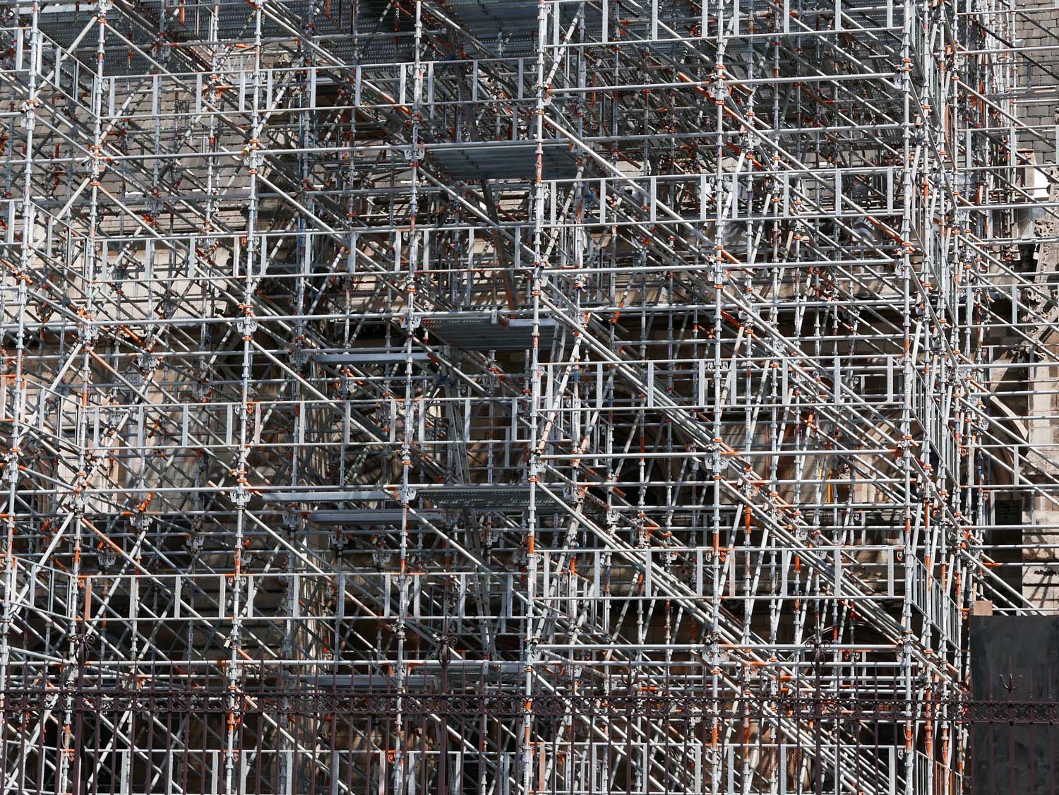 Scaffolding on the Parliament building