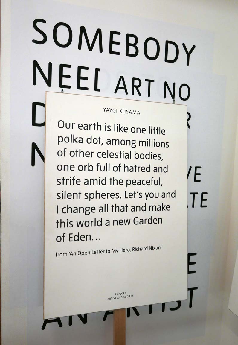  Part of a display on the role of an artist 
