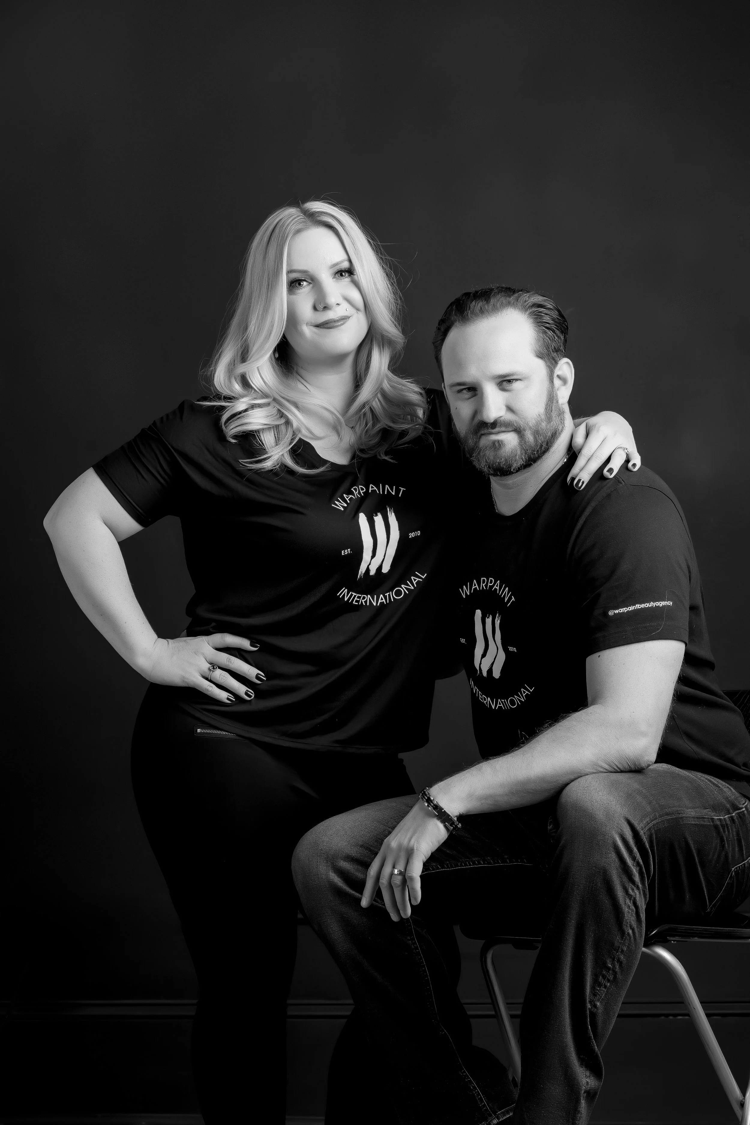 Jessica Mae & Sam - Founder of WarPaint International Beauty Agency. Professional makeup artists and hairstylists