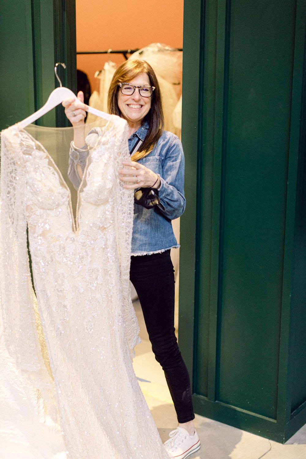 Wedding Dresses being pulled for Chicago Style Weddings shoot