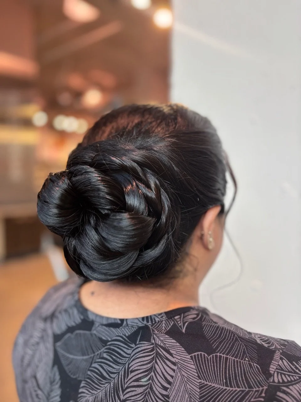 Bridal updo low bun