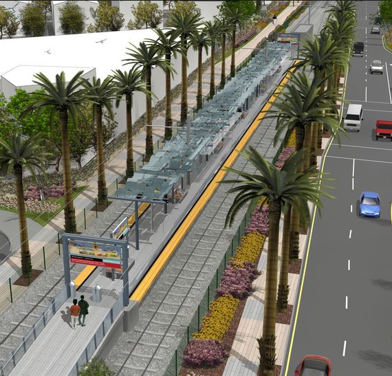 TYPICAL STATION LANDSCAPE. EXPO LINE PHASE I