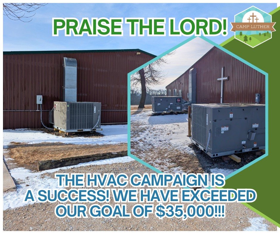 Our HVAC Campaign Is a Success!

Praise the Lord! Thanks to the Support of our Donors and Partner Congregations, the Gerwick HVAC's Replacement Campaign for $35,000 is fully funded! The two new HVAC's are both installed and run great! A huge thank yo