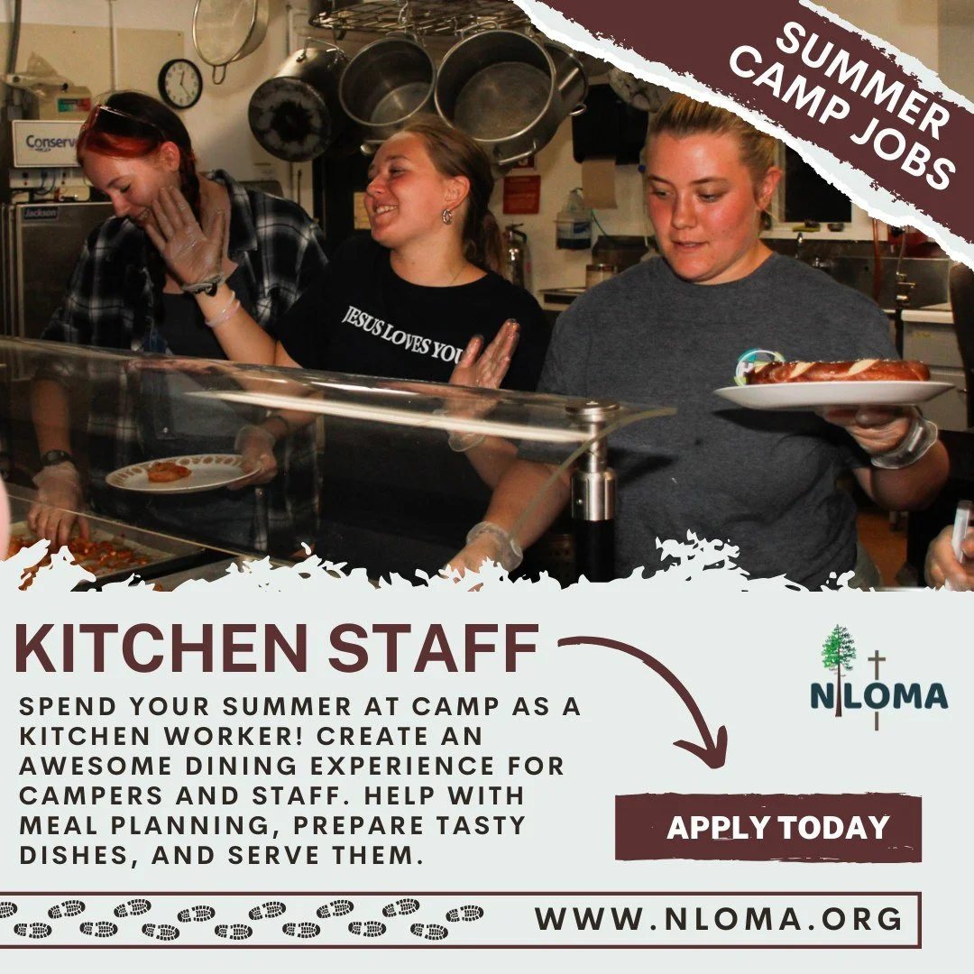 "Taste and See that the Lord is good." Food plays a vital role in ministry, and  Camp Luther is looking for a Head Chef to lead our kitchen team this summer. Apply today for this role or consider serving at one of the 20+ other Lutheran cam