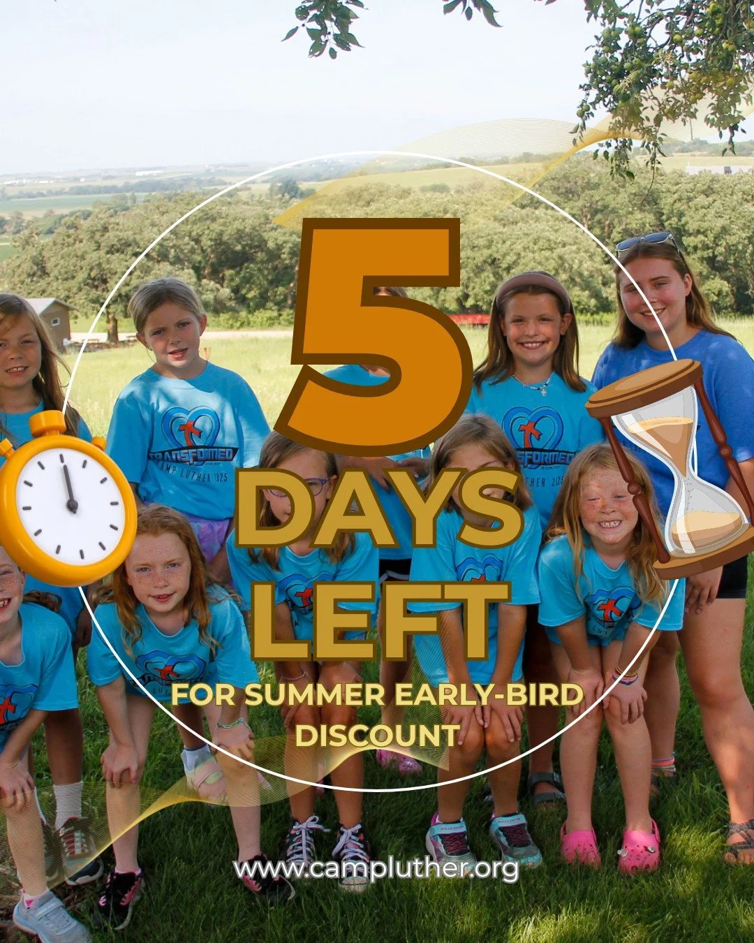 Today is a great day to register for summer camp and get your early bird discount!

Visit campluther.org/registration to learn more!