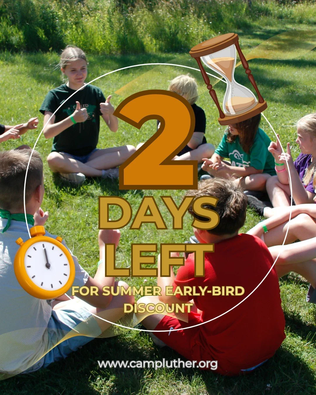 Happy Valentine's Day! Give your child a wonderful Valentine's Day gift of registering them for summer camp! Enjoy a discount if you register today or tomorrow!

campluther.org/registration