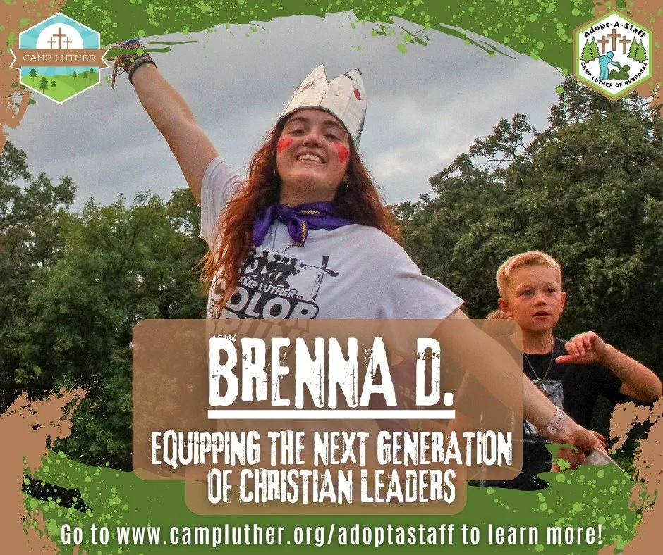 Join Your Camp in welcoming Brenna D., one of our Camp Counselors for this Summer! Go to www.campluther.org/adoptastaff to learn more about Brenna and our many other Summer Staff members! To support Brenna's Summer at Camp Luther, go to https://giveb