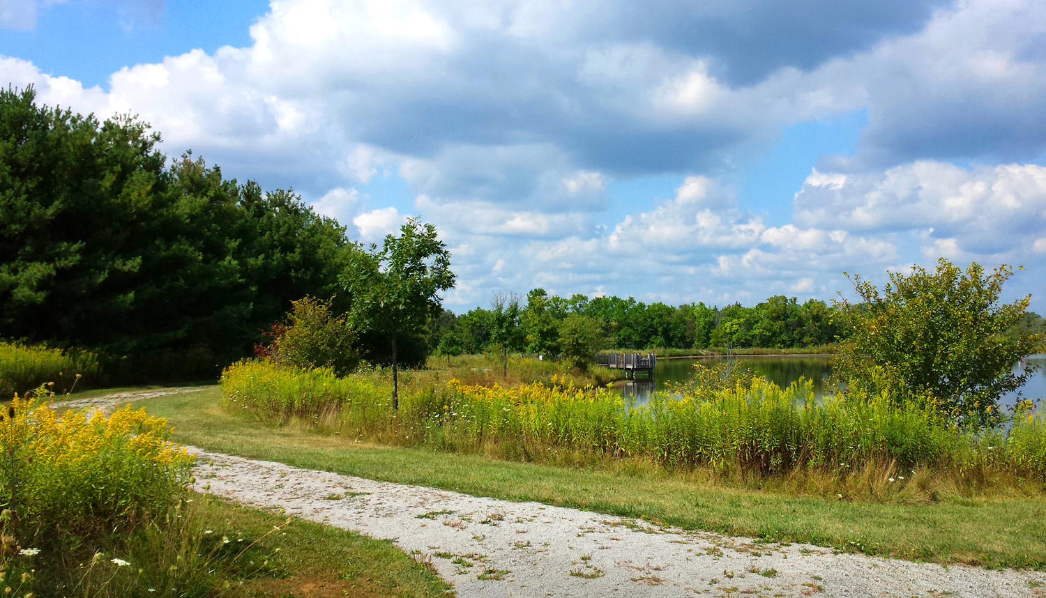 Park Trail Encircles the Existing Fishing Lake