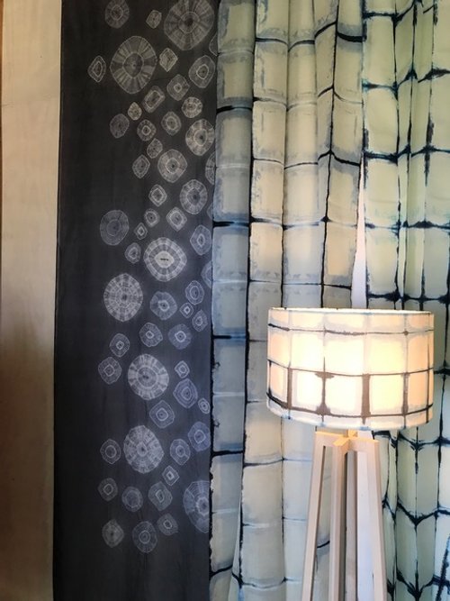 Blue Shibori Silk Raglan art