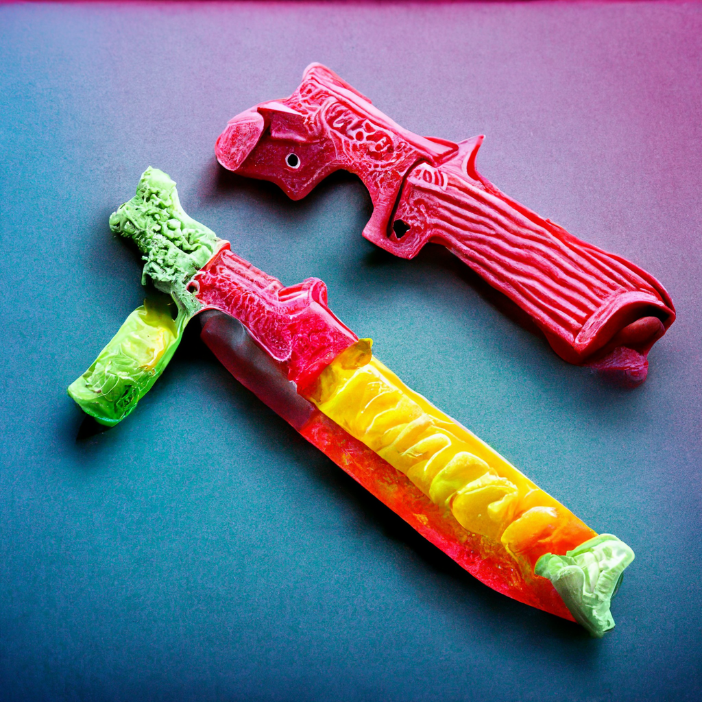 8a7c6f33-c22f-4207-ae26-7e8aa7d46085_mrenjoyable_httpss.mj.rungUpXku__weapons_made_of_brightly_colored_candy.png