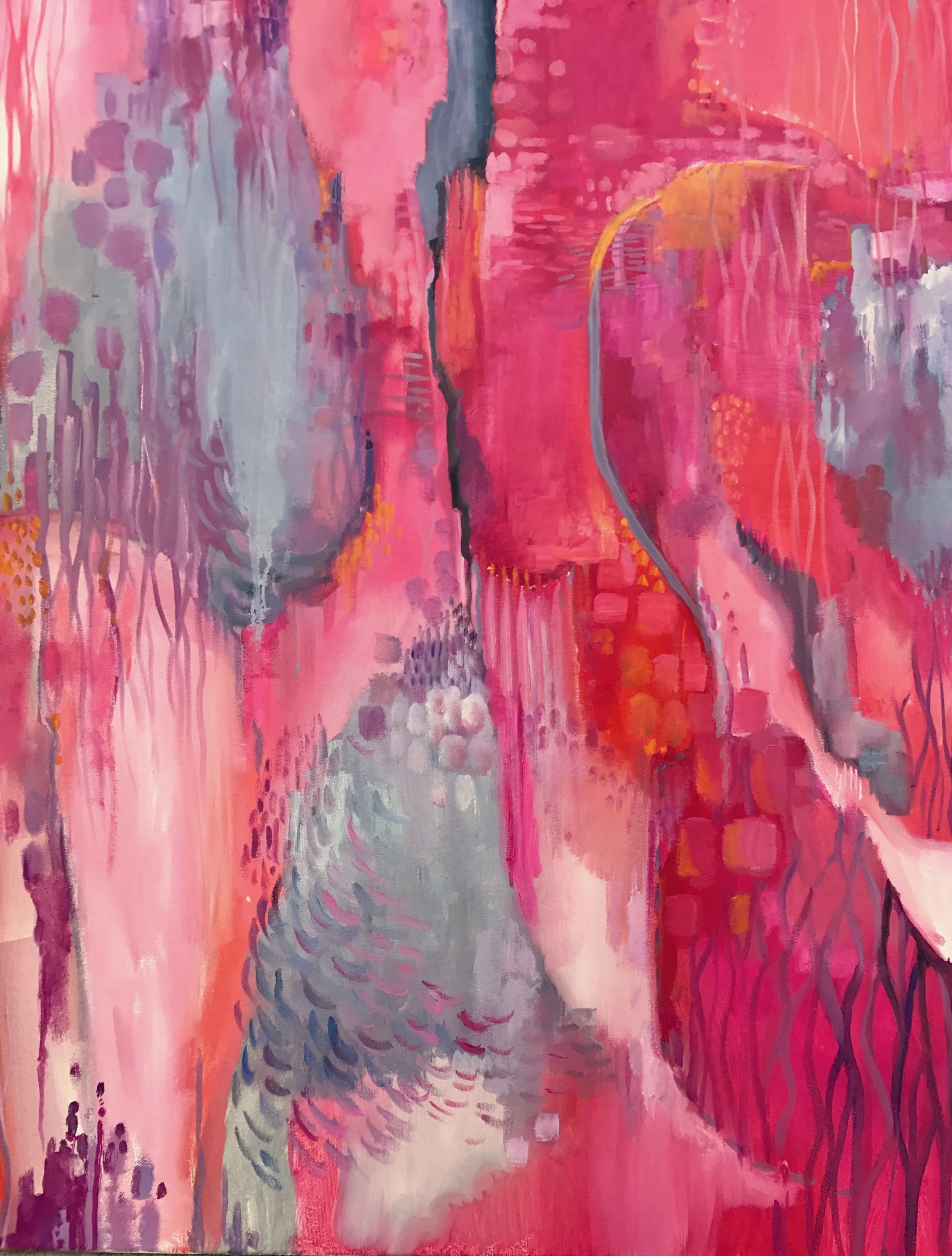 Intramural 30x36", oil on canvas