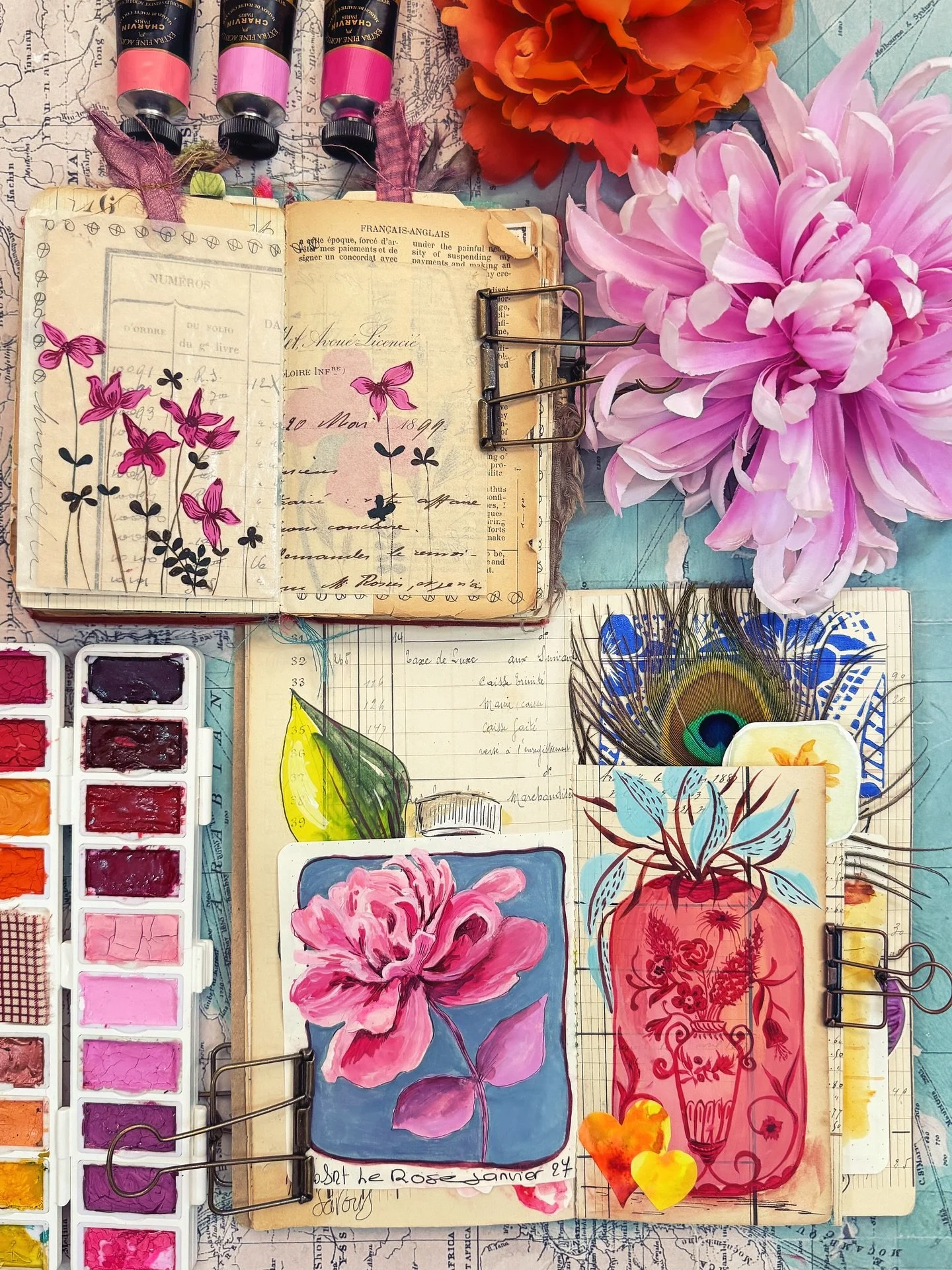 🇬🇧 Exploring shades of pink with gouache during my drawing class. 
🇫🇷 Exploration des nuances de rose &agrave; la gouache en cours de dessin. 
@rb__arts

🌸
🌸
🌸
🌸
🌸

#sketchbook #gouache #workinprogress #pinkpalette #colorstudy #artistprocess