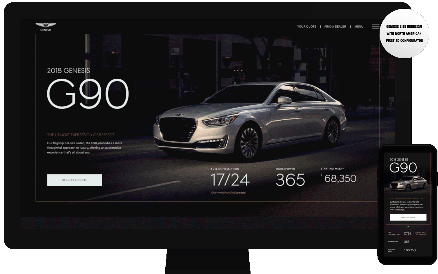 GENESIS.COM — Site Redesign with North American First 3D Configurator