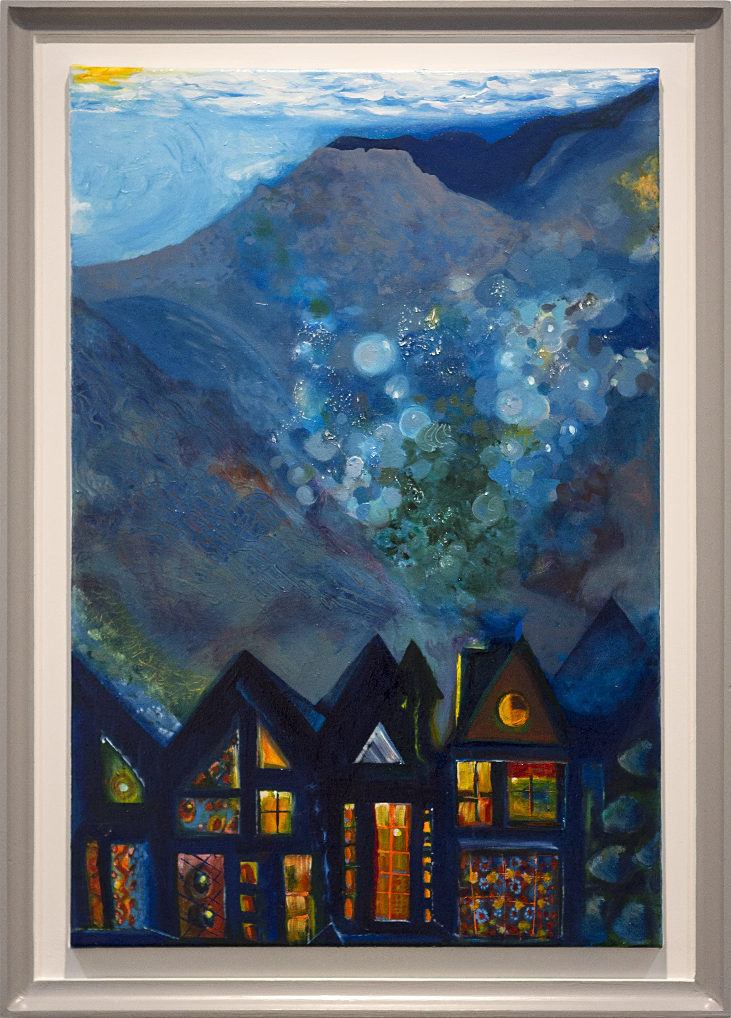   My Childhood Sweet shops/Siopau Da-da Fy Mhlentyndod 2014-15    Oil Paint on Canvas.Size 24 x 32 inches  