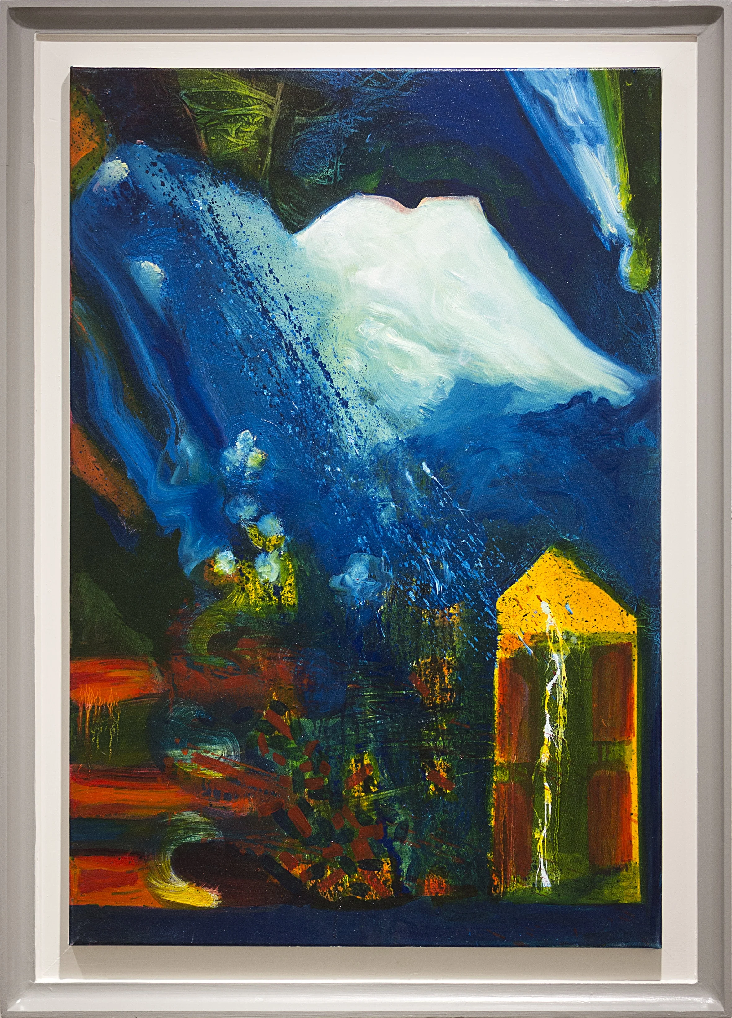  Lightning Strike 2015  Oil Paint on Canvas.Size 23 x 37 inches 