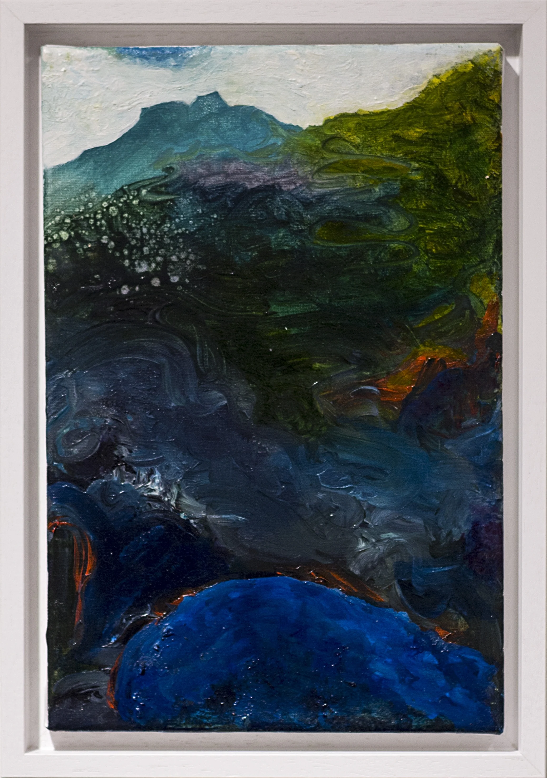   'Looking up' - after Norway    Oil Paint on Linen.Size 10.5 x 15 inches  