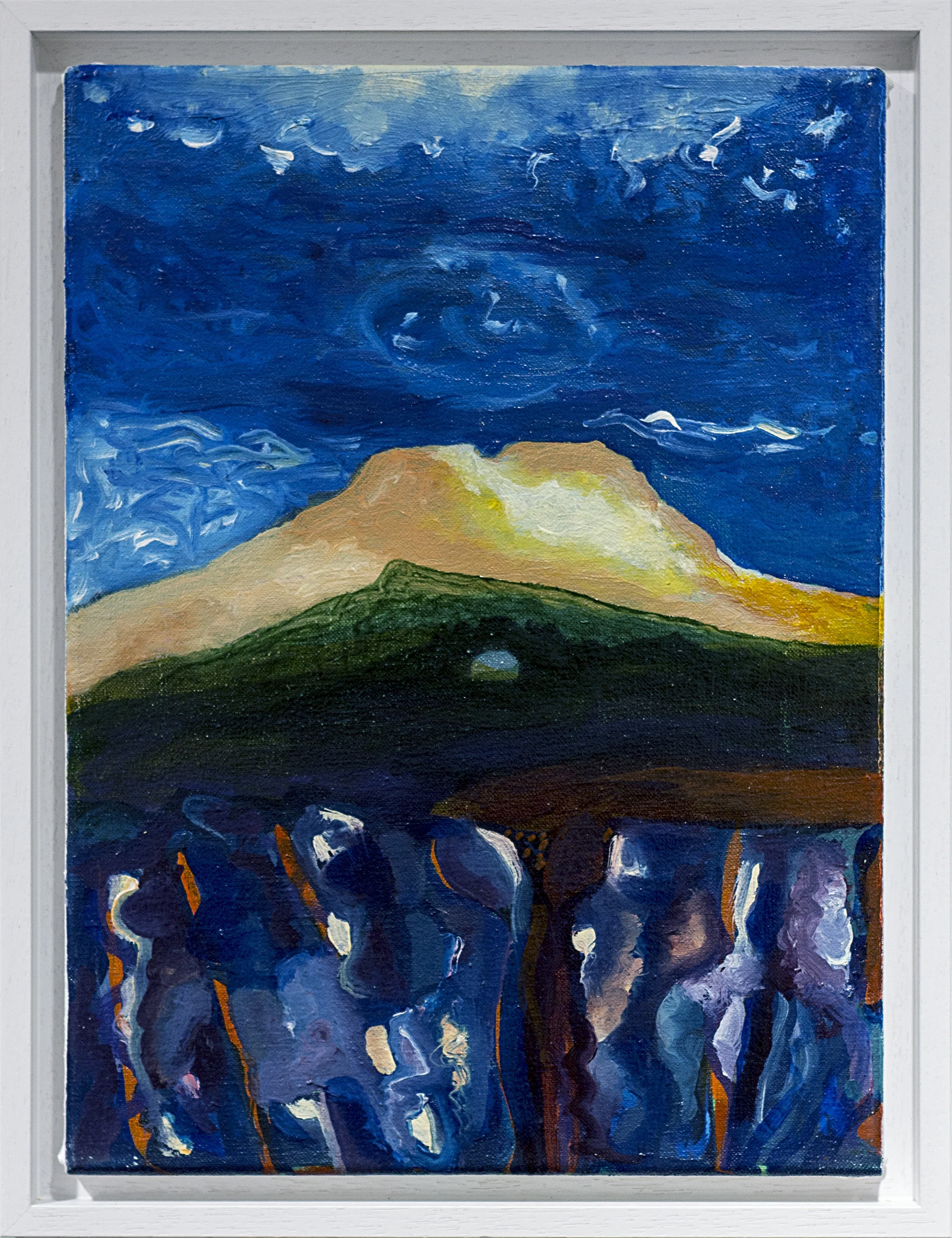   Underground excavation 2.    Oil Paint on Linen.Size 14 x 18 inches  