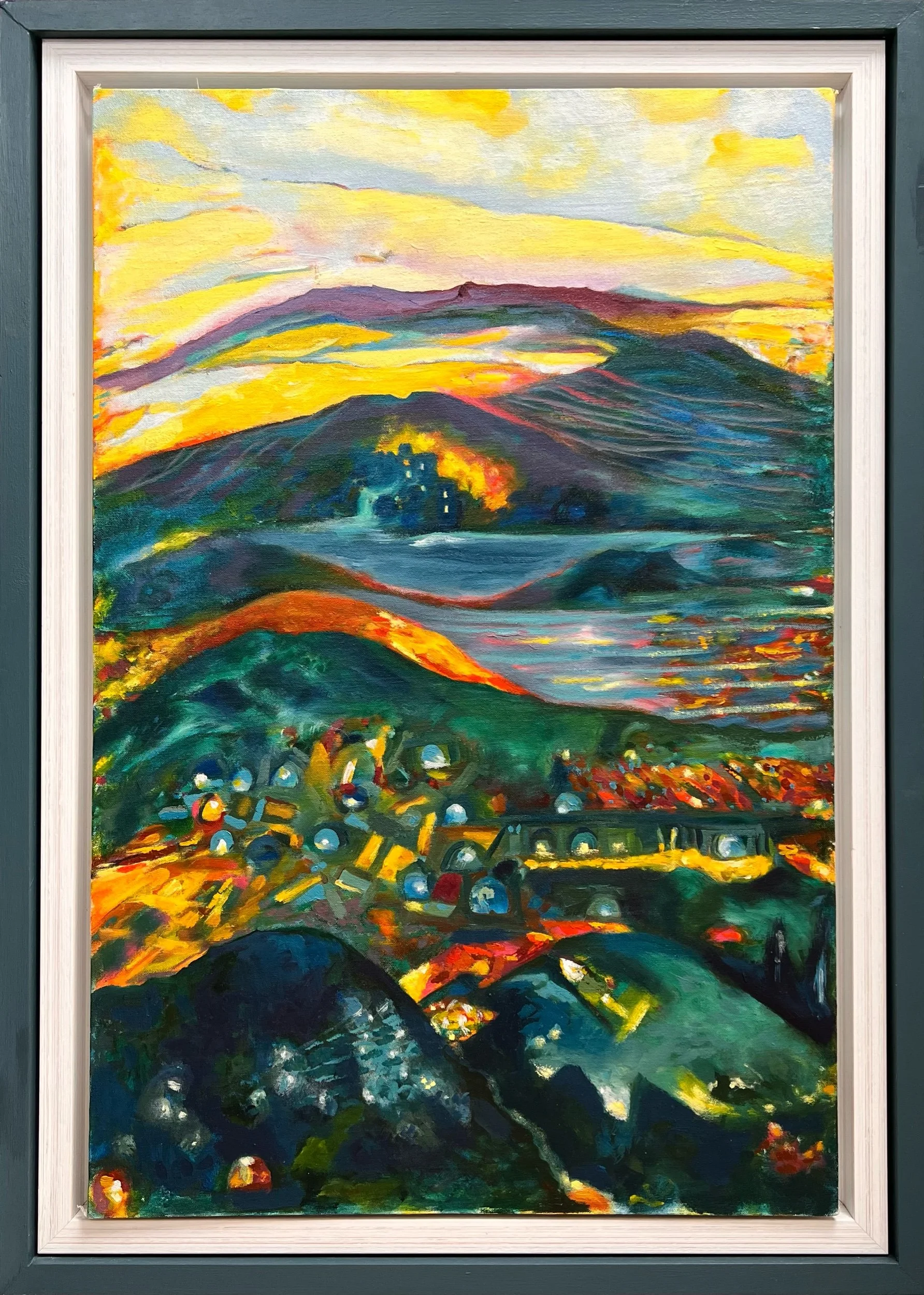  Holey Mountain&nbsp;  Oil Paint on canvas mounted on panel. 