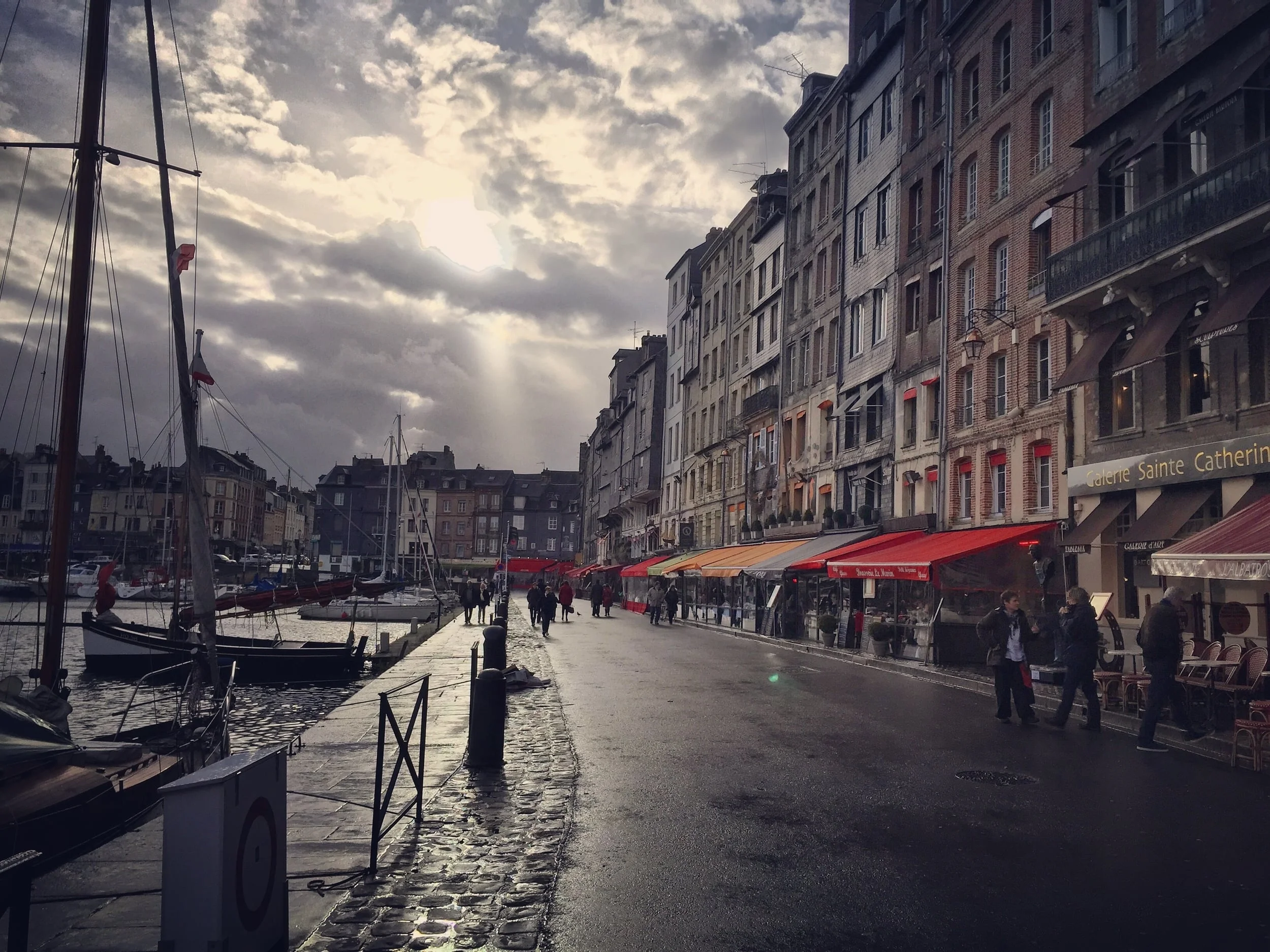Honfleur Harbor, a place inhabited by many Impressionist painters for its ever changing light