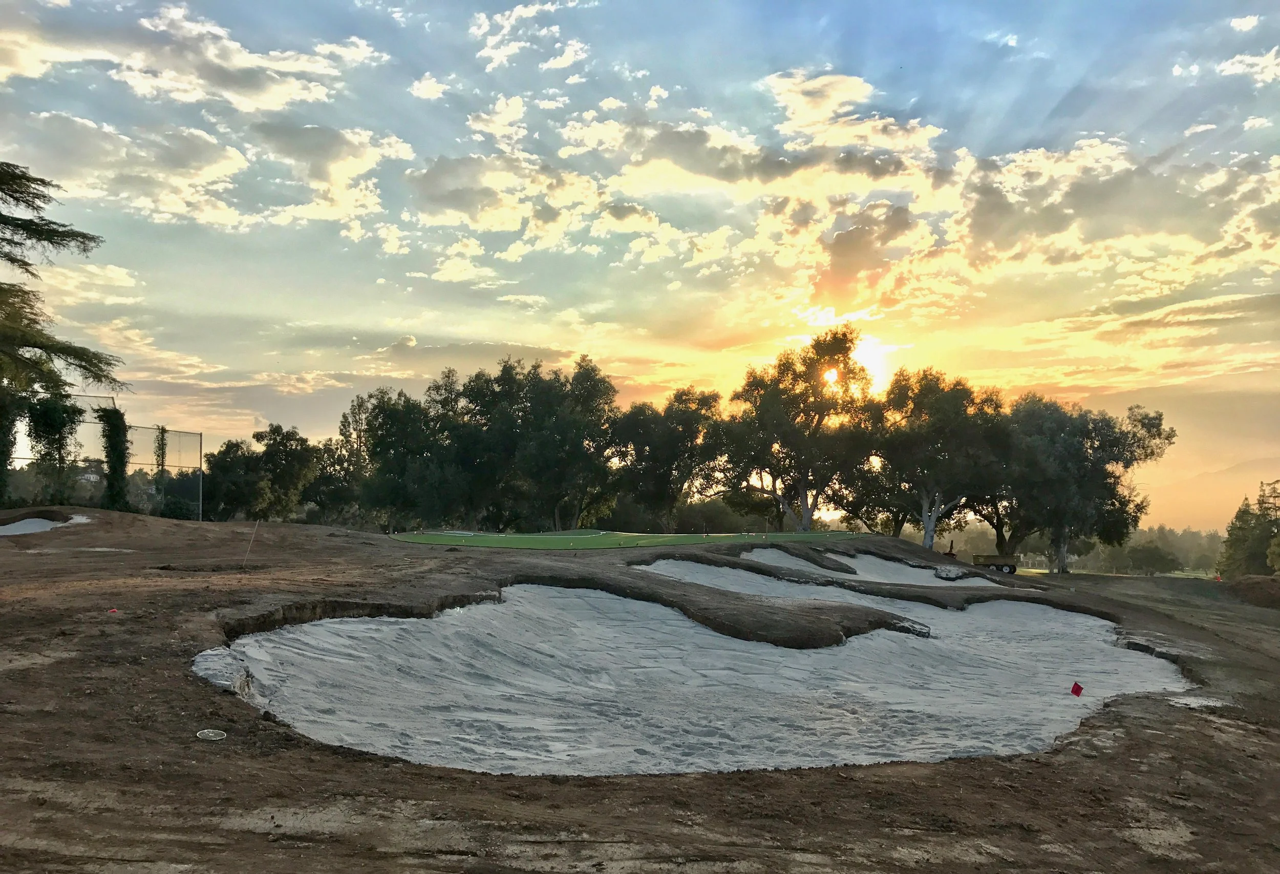Hole 3 at Redlands just after sand installation.