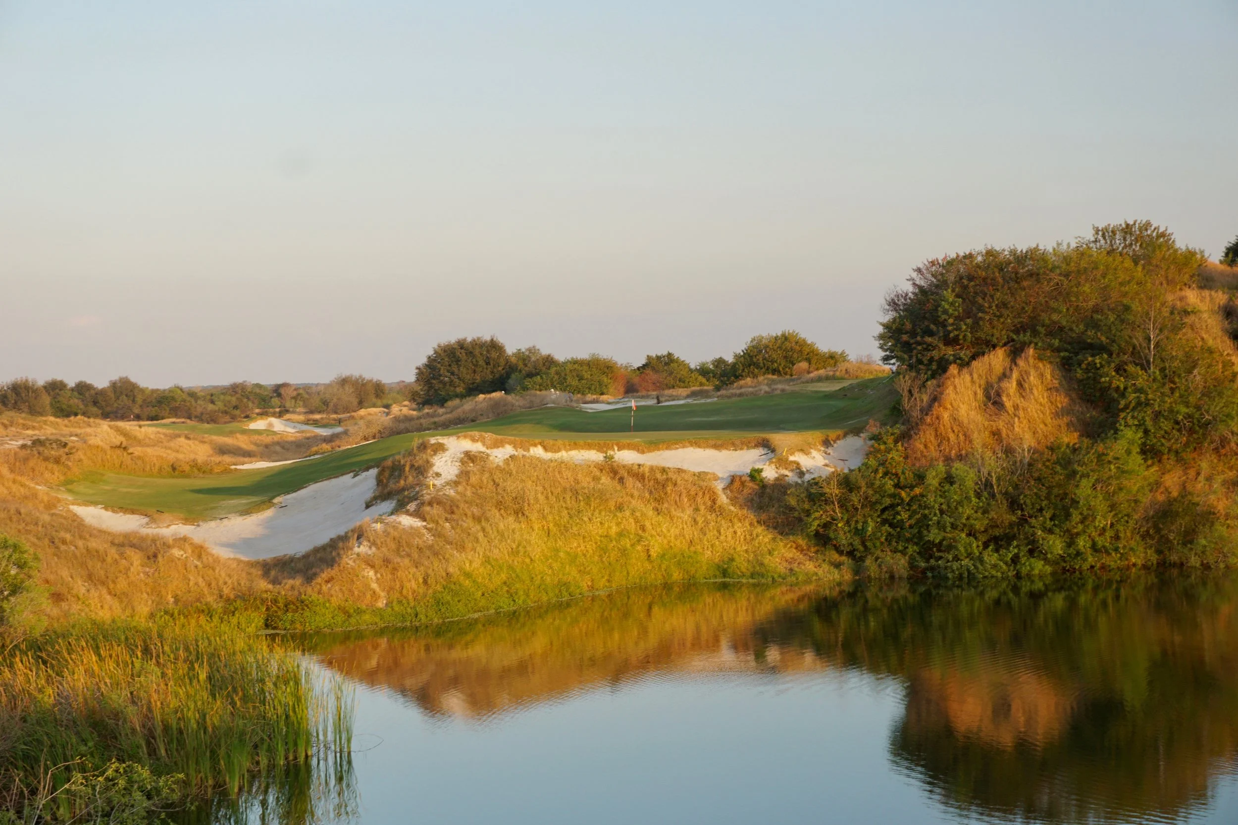 The Red Course's bunkering is varied and beautiful in how it fits the unique landscape of Streamsong.