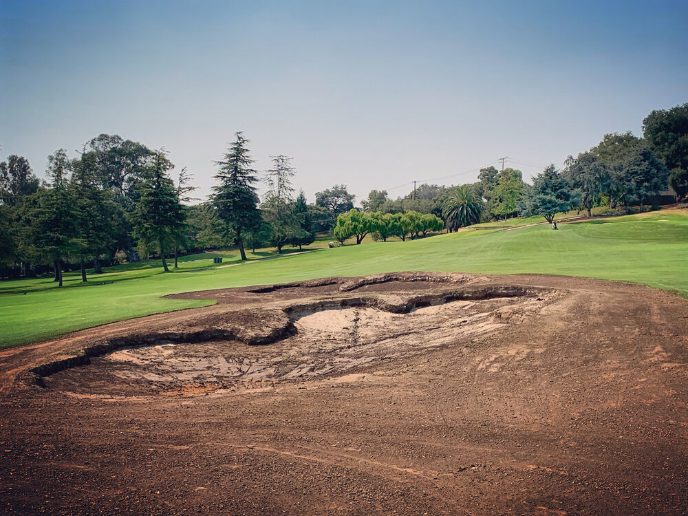 La Cumbre fairway bunkers moved and rough shaped