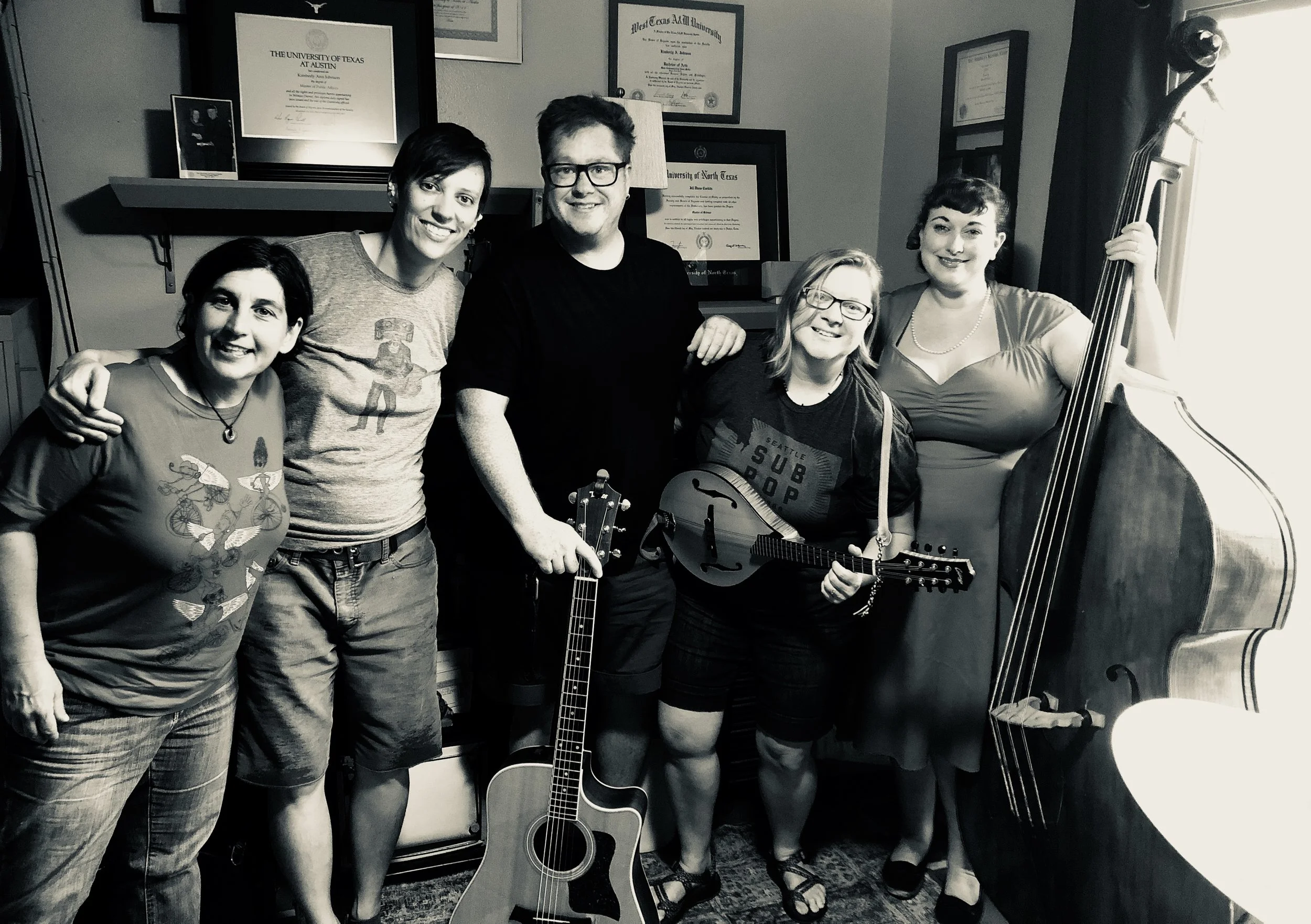 The new ensemble! Jill, Ashley, Jack, Amy, Jamie