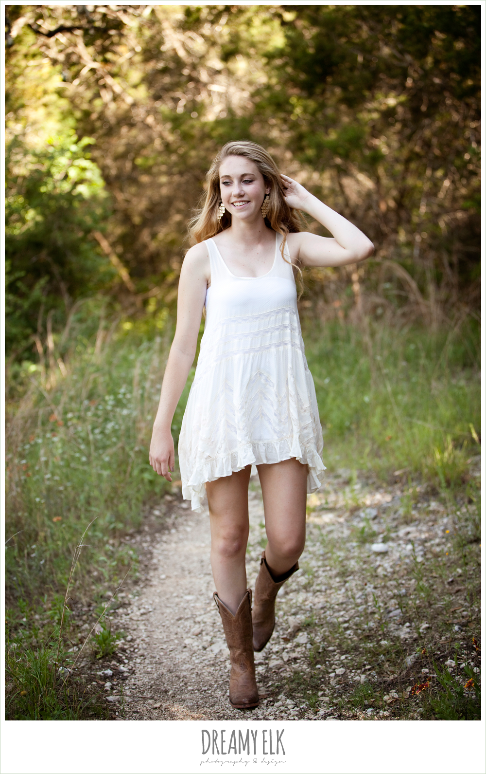 sydney high school senior austin tx white dress and boots