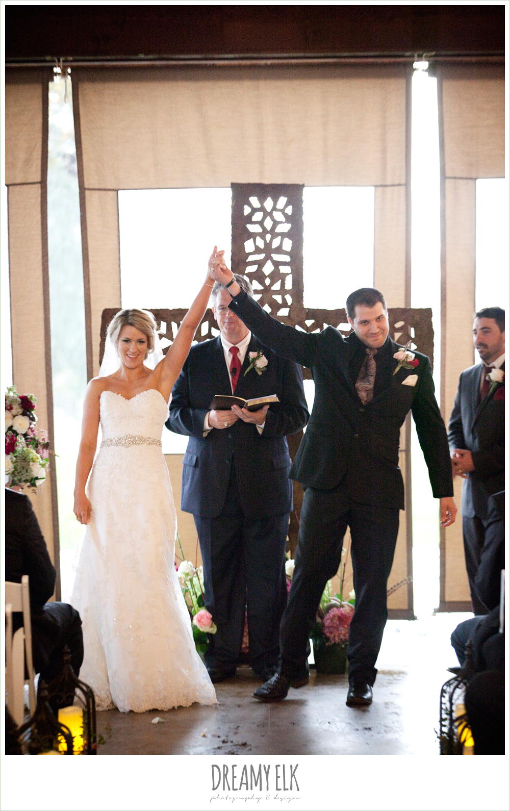 bride and groom during ceremony, fall wedding, rock lake ranch, dreamy elk photography and design