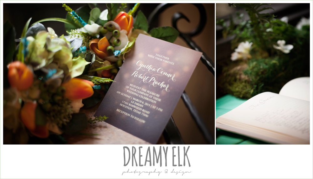 wedding invitation, guest book, le jardin winter wedding {dreamy elk photography and design}