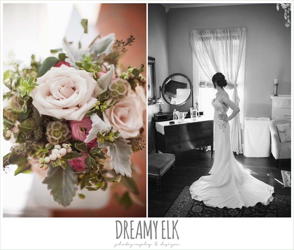 bouquets of austin, blush wedding bouquet, sheath wedding dress, the winfield inn, wedding photo {dreamy elk photography and design}