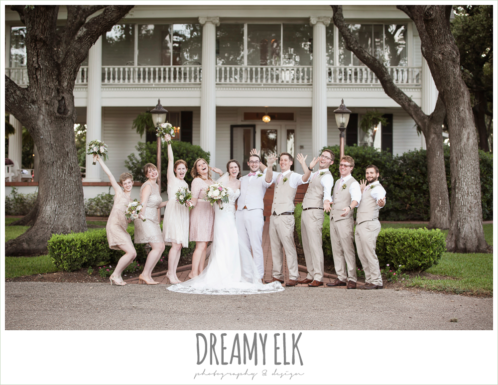 outdoor wedding bridal party, blush tones, the winfield inn, photo {dreamy elk photography and design}