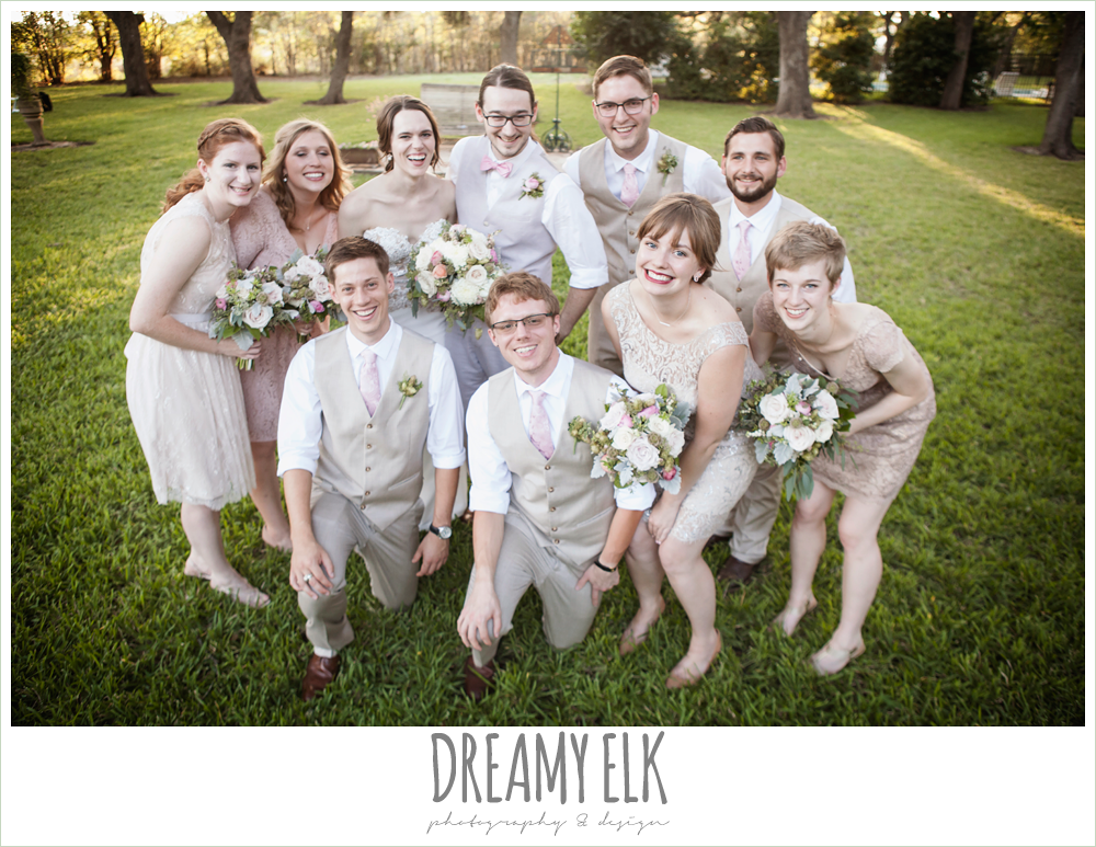 funny bridal party group photo, blush tones wedding, the winfield inn, photo {dreamy elk photography and design}