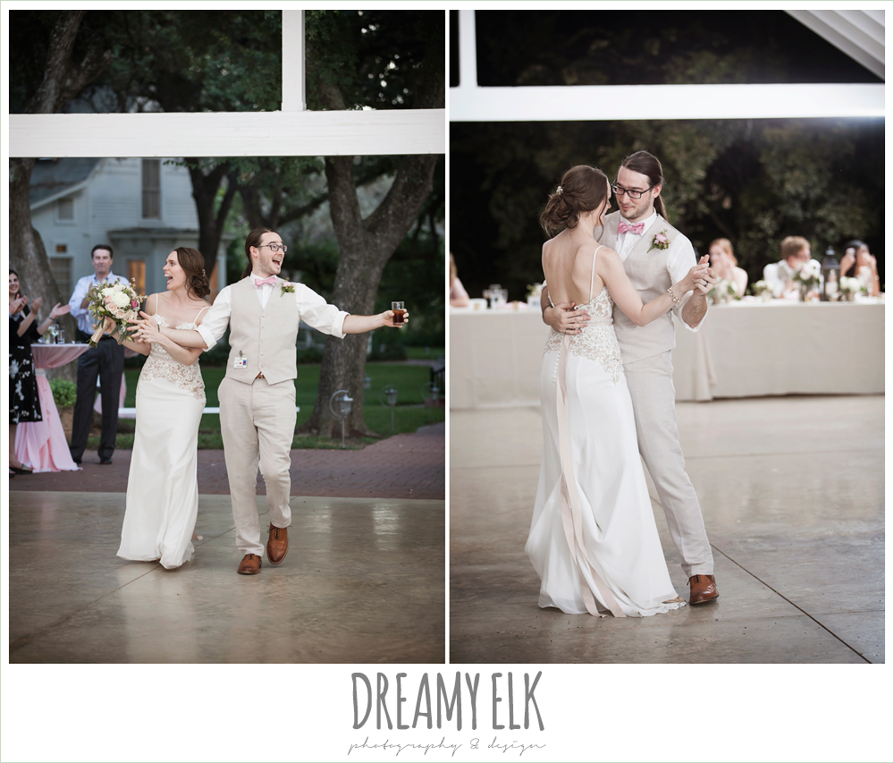 bride and groom entering reception, first dance, the winfield inn, photo {dreamy elk photography and design}