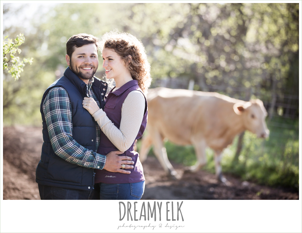 outdoor spring farm engagement photo, austin, texas {dreamy elk photography and design}