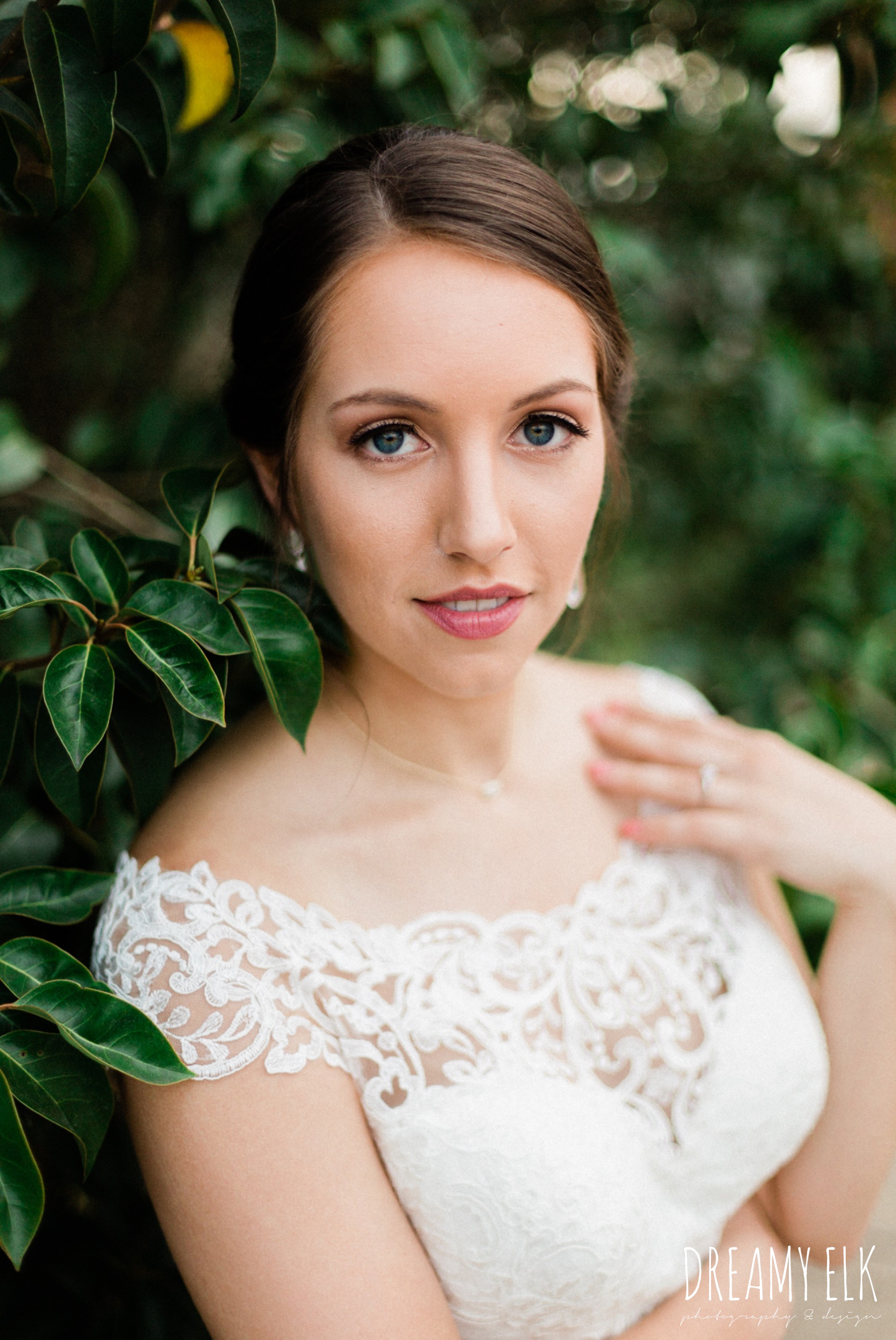 essense of australia column wedding dress downtown bryan texas, outdoor spring bridal photo, dreamy elk photography and design