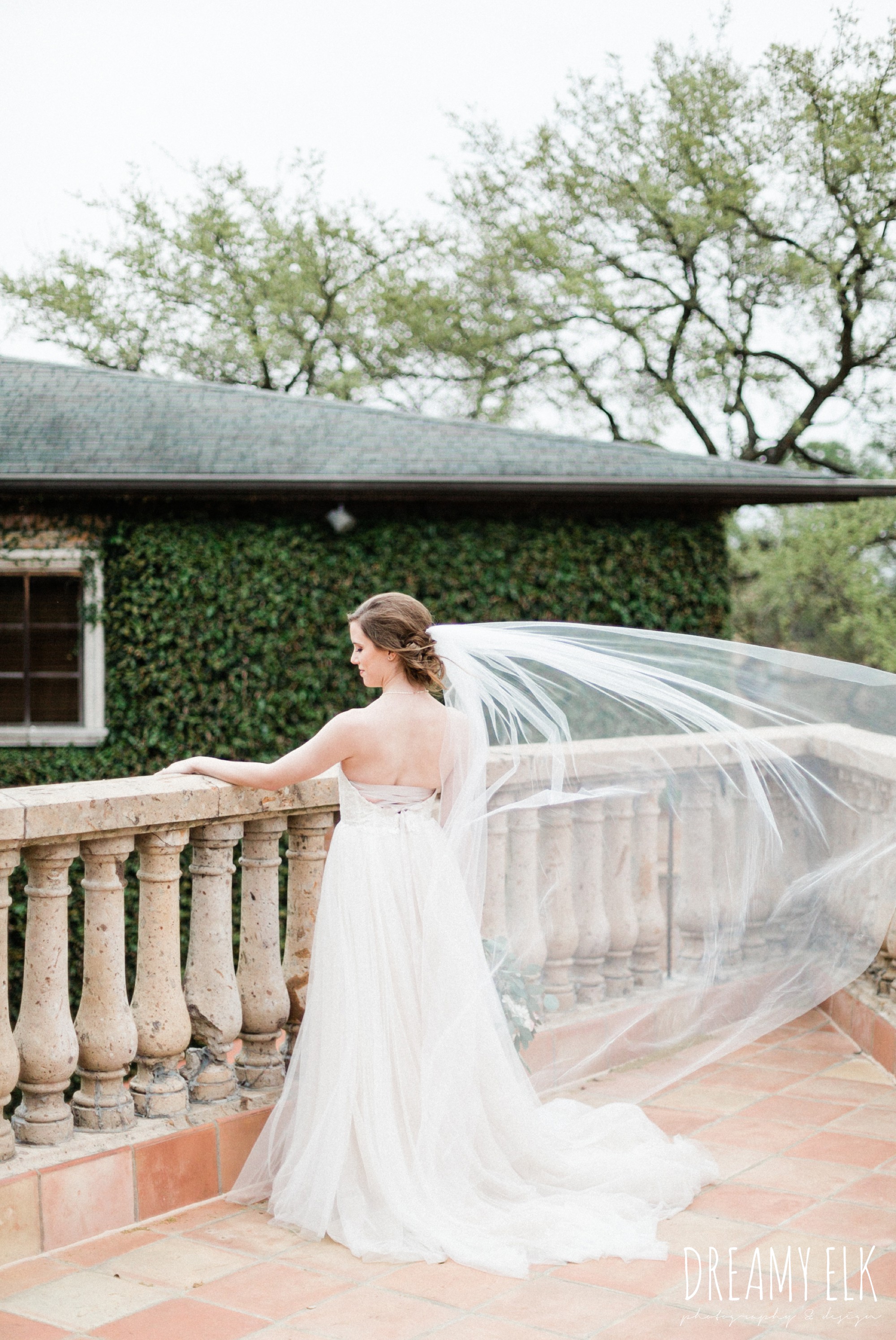 sweetheart tulle bhldn wedding dress, outdoor spring bridal photo, the gallery, houston, texas, dreamy elk photography and design