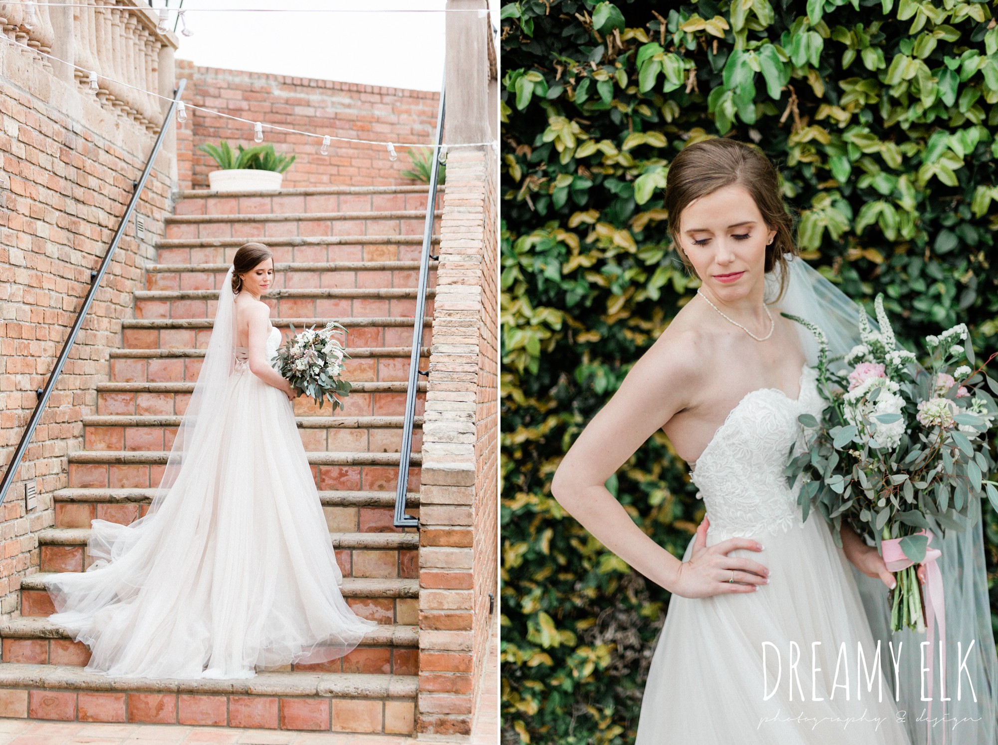 sweetheart tulle bhldn wedding dress, outdoor spring bridal photo, the gallery, houston, texas, dreamy elk photography and design