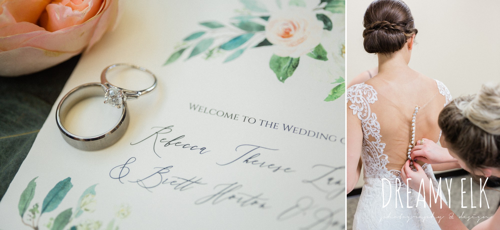 basic invite, wedding rings, bride getting dressed, spring wedding photo college station texas, dreamy elk photography and design