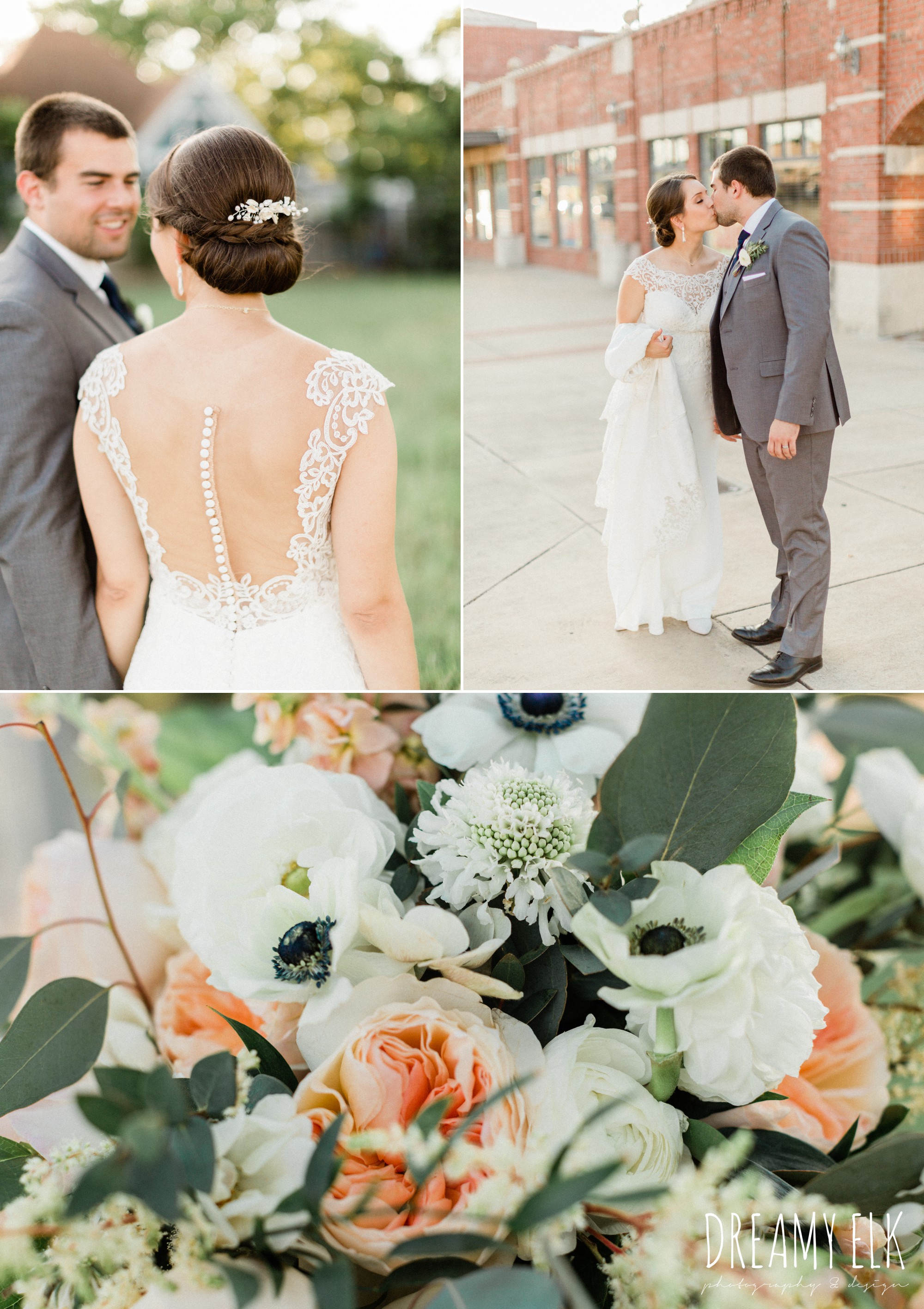 bride and groom, gray suit navy tie, essense of australia column dress, unforgettable floral, spring wedding photo college station texas, dreamy elk photography and design