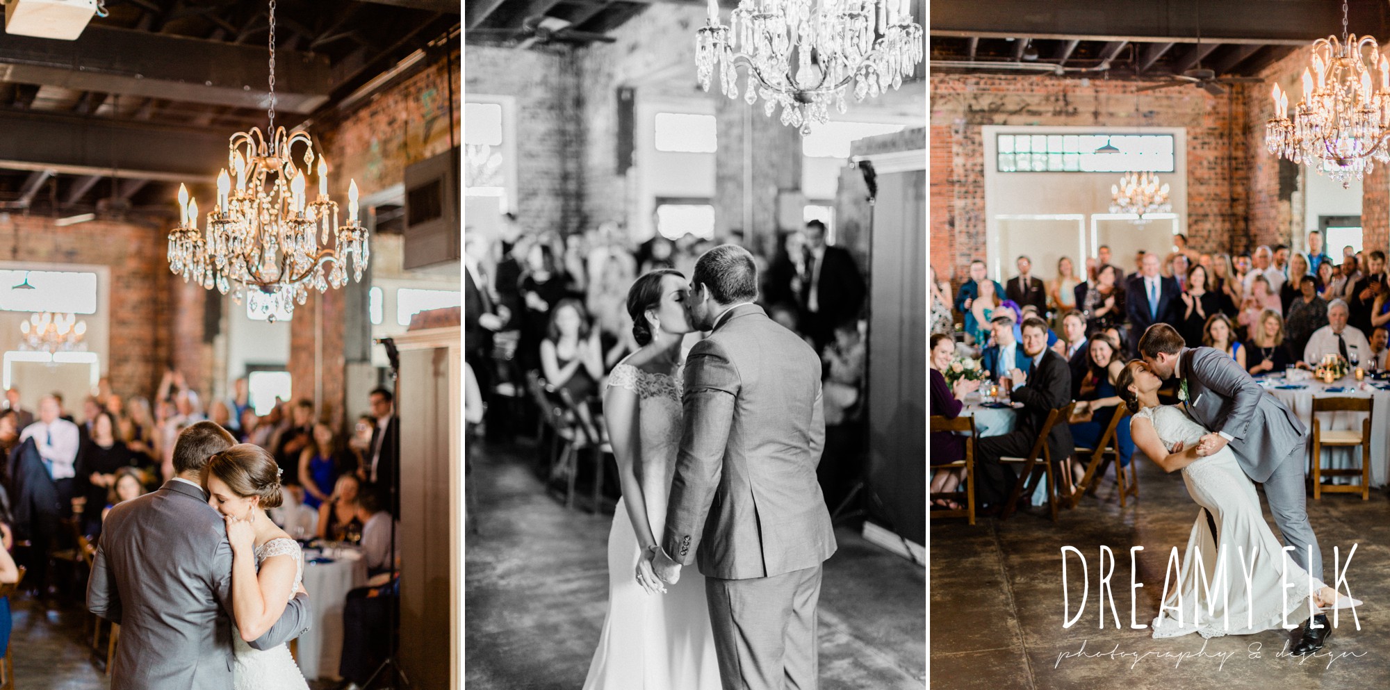 bride and groom first dance, ashley and company, downtown 202, unforgettable floral, spring wedding photo college station texas, dreamy elk photography and design