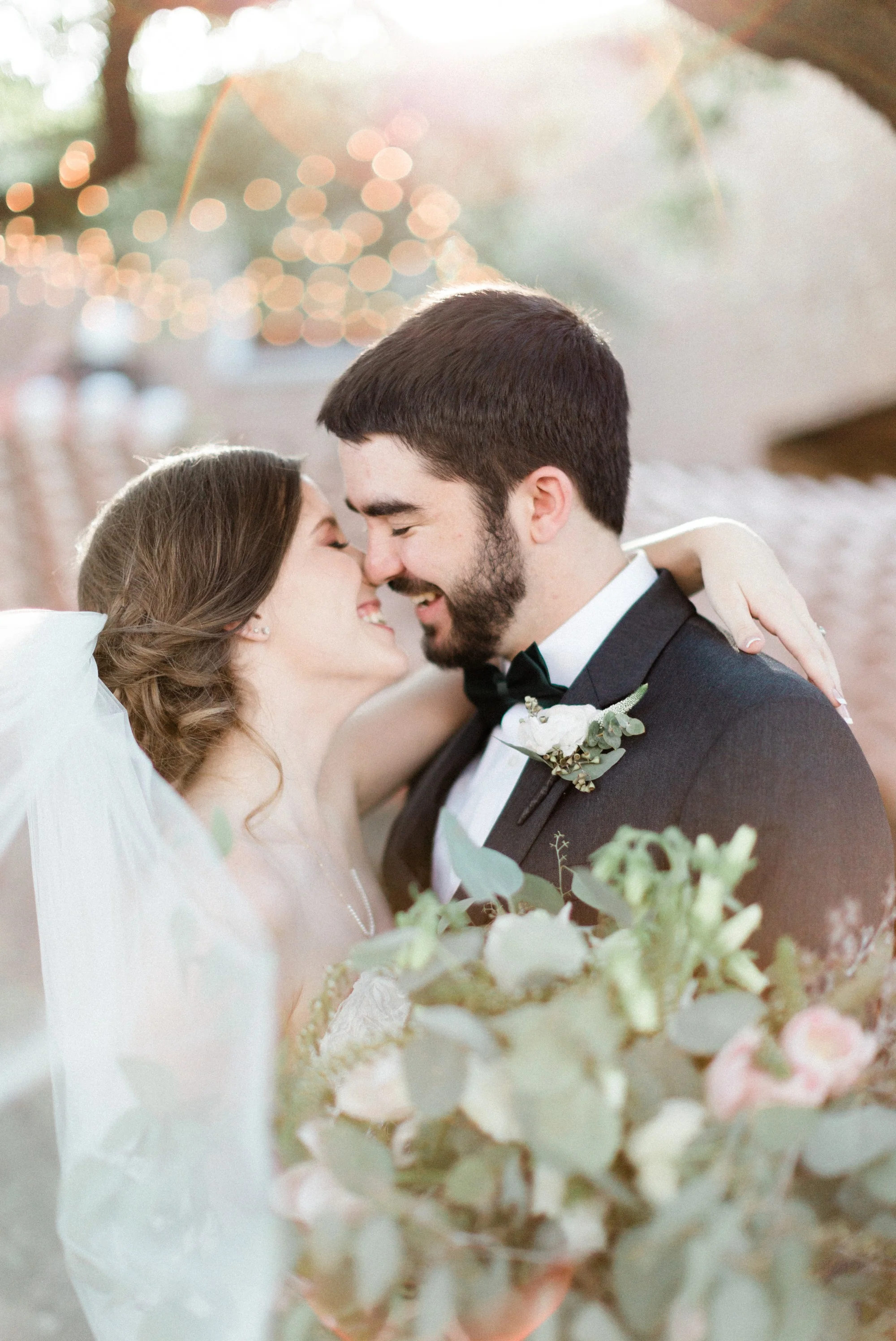 groom, black tux, bride, bhldn dress, poison ivy floral design, spring wedding photo, the gallery, houston, texas, dreamy elk photography and design