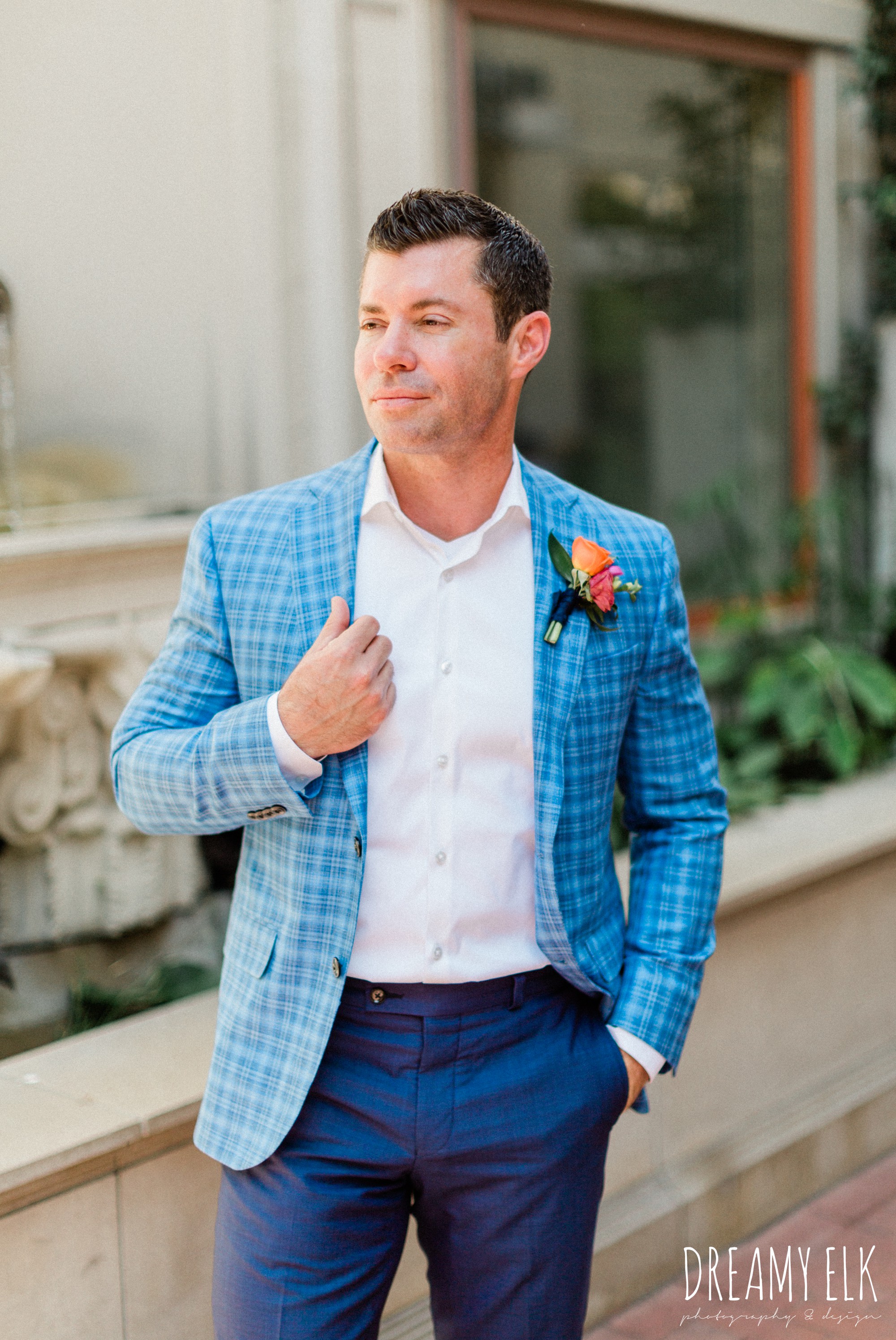 groom, ted baker, spring colorful pink orange wedding photo, fort worth, texas, dreamy elk photography and design, jen rios weddings, kate foley designs