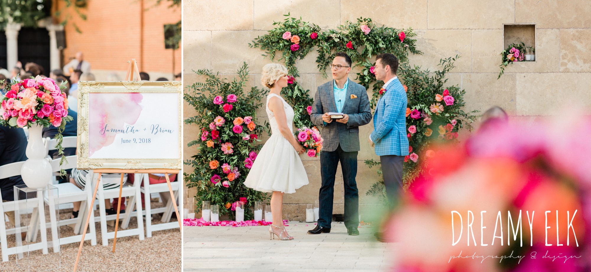 spring colorful pink orange wedding photo, fort worth, texas, dreamy elk photography and design, jen rios weddings, kate foley designs