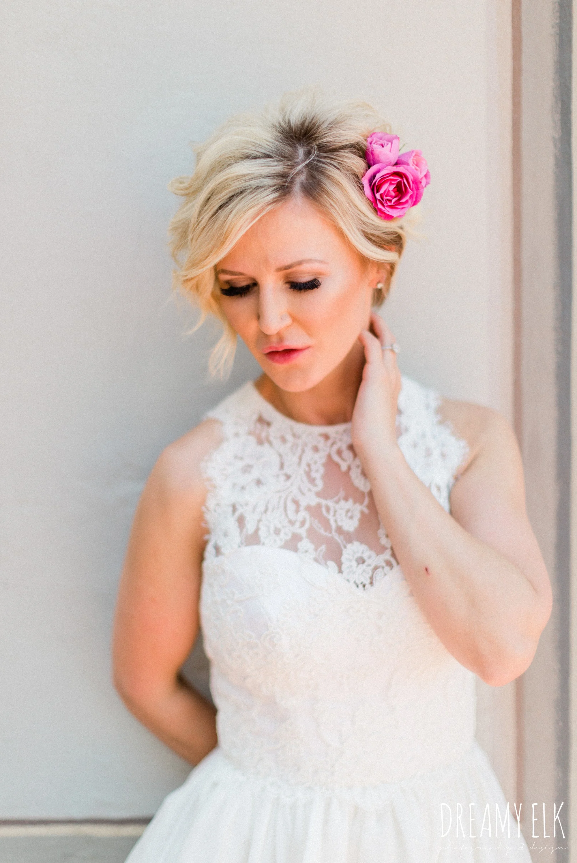 bride, michael faircloth, short wedding dress, spring colorful pink orange wedding photo, fort worth, texas, dreamy elk photography and design, jen rios weddings, kate foley designs