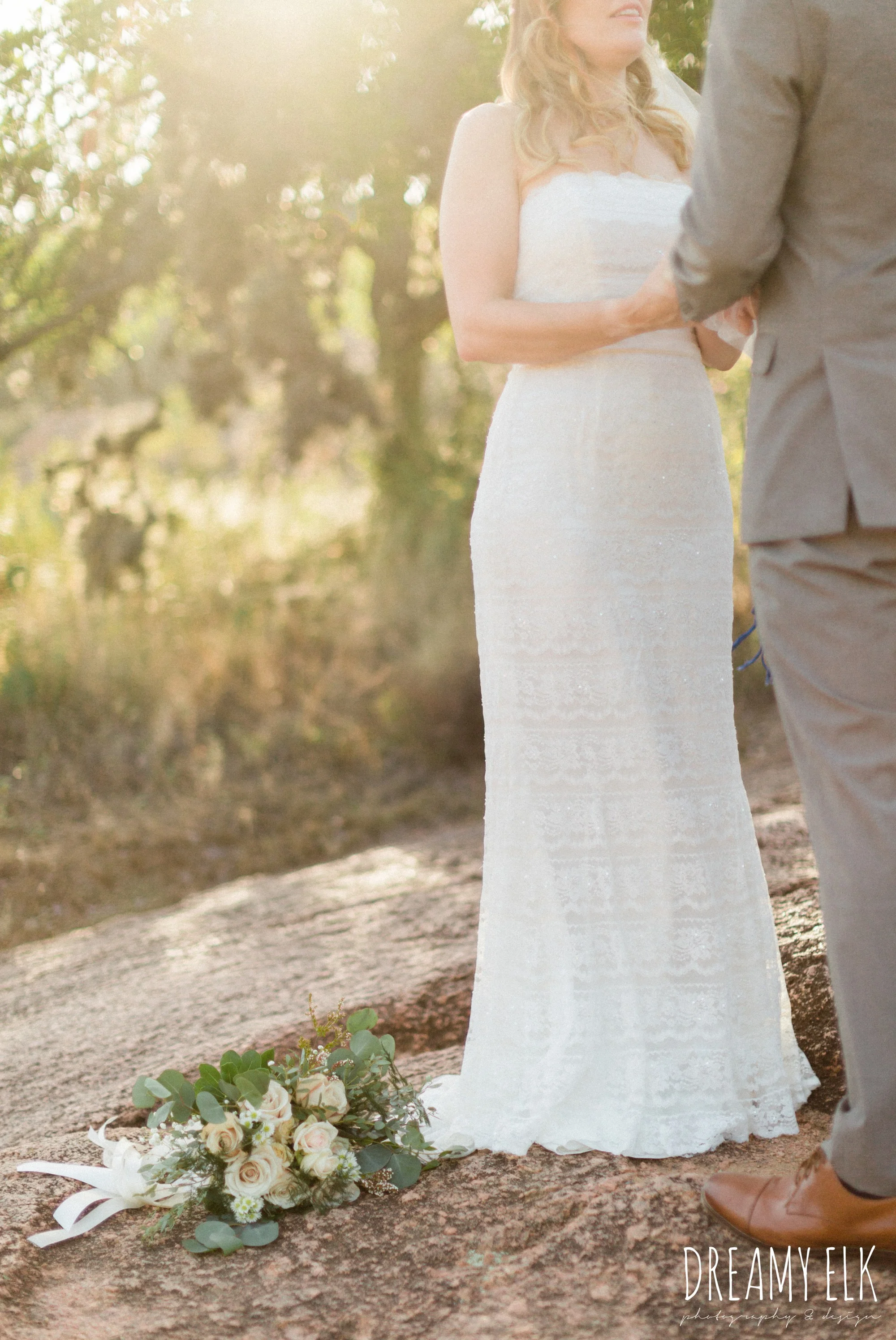 summer elopement enchanted rock fredericksburg texas wedding photo, dreamy elk photography and design