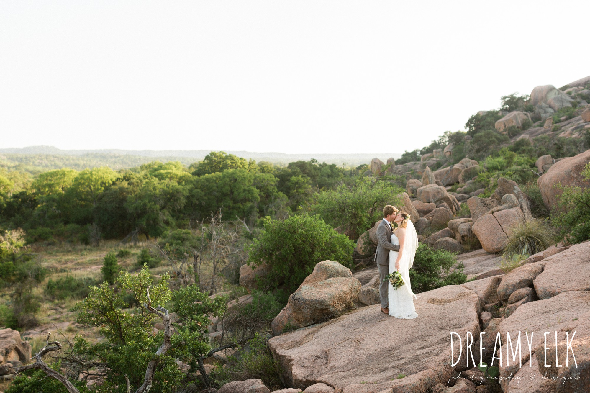 summer elopement enchanted rock fredericksburg texas wedding photo, dreamy elk photography and design