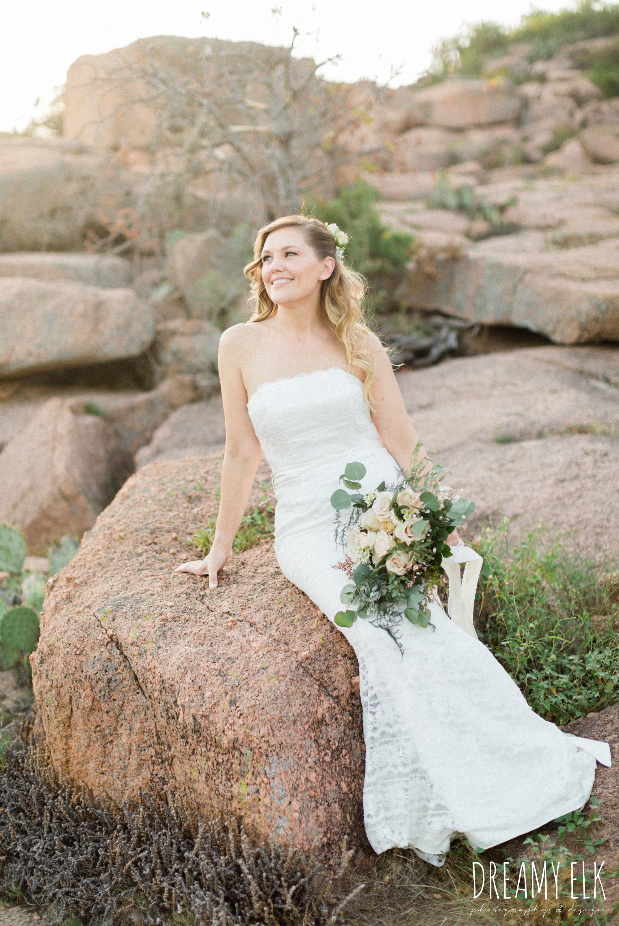 summer elopement enchanted rock fredericksburg texas wedding photo, dreamy elk photography and design