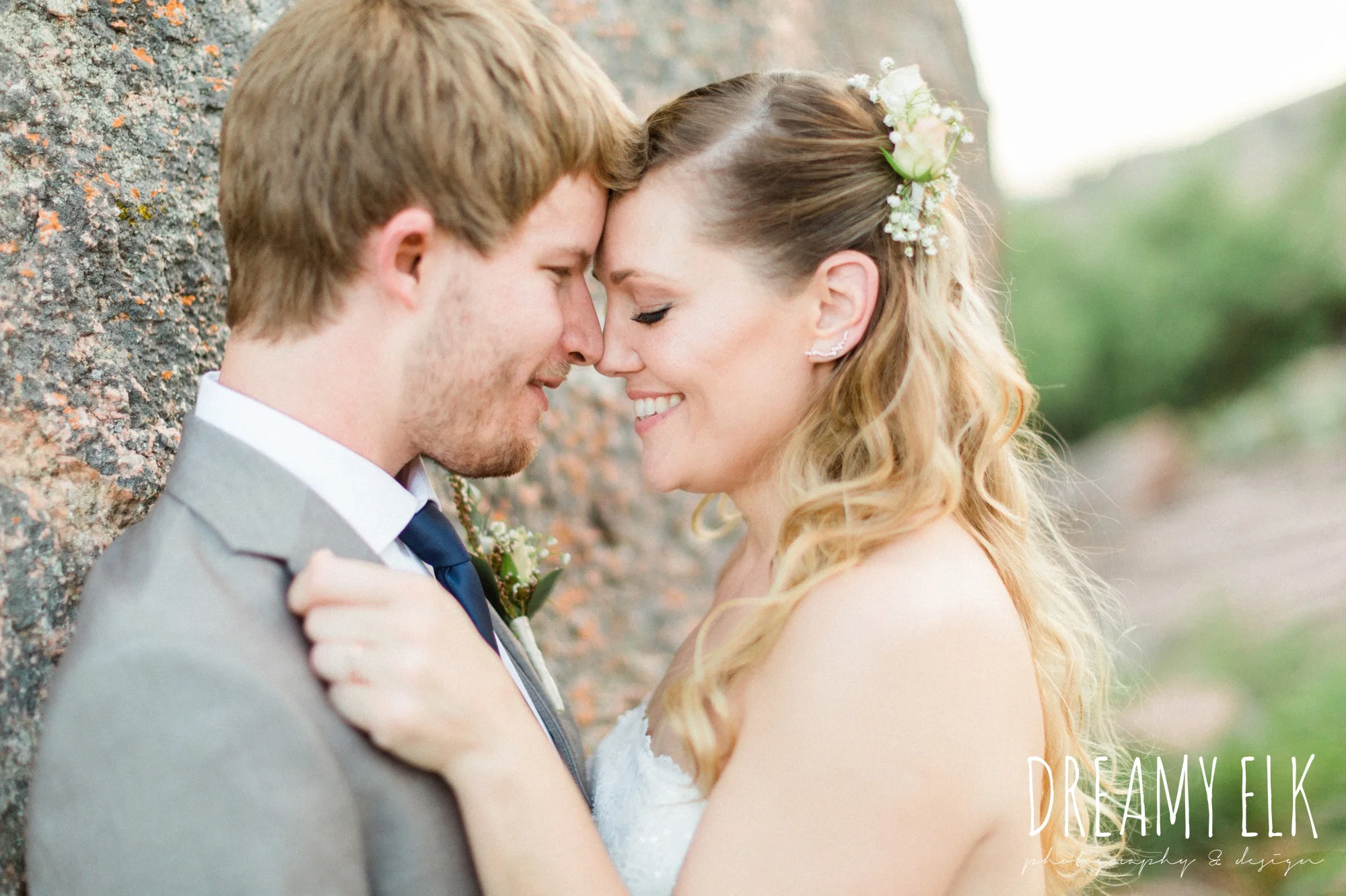 summer elopement enchanted rock fredericksburg texas wedding photo, dreamy elk photography and design