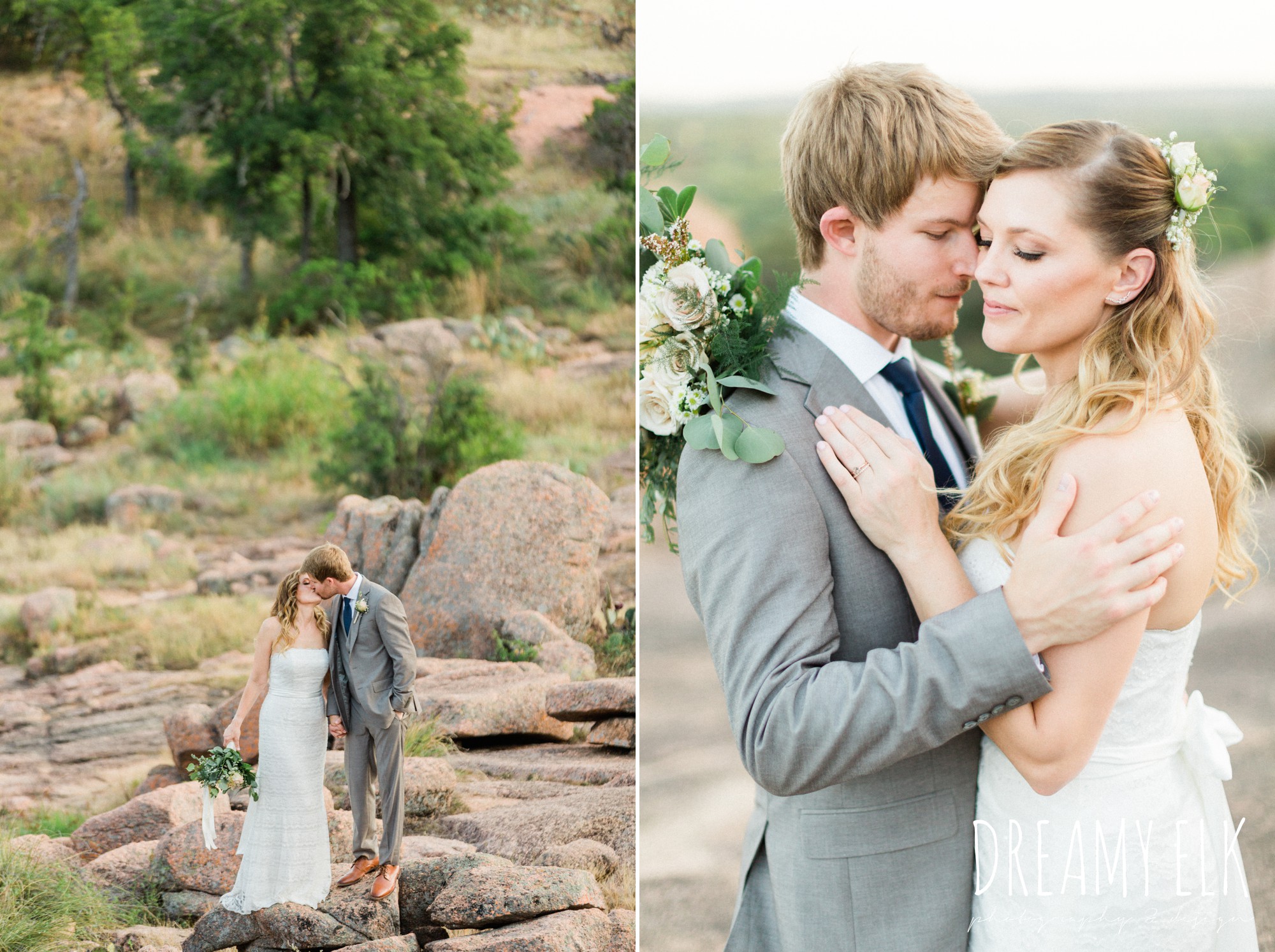 summer elopement enchanted rock fredericksburg texas wedding photo, dreamy elk photography and design